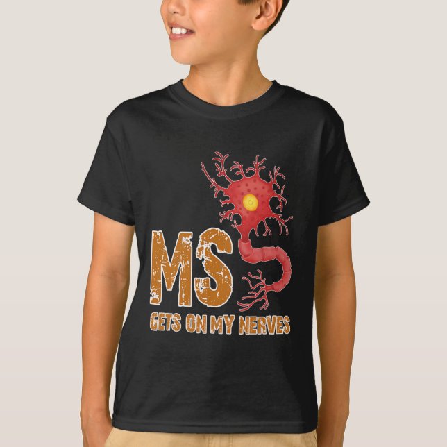 Camiseta Sclerose Divertida Encoste Meus Nervos (Frente)