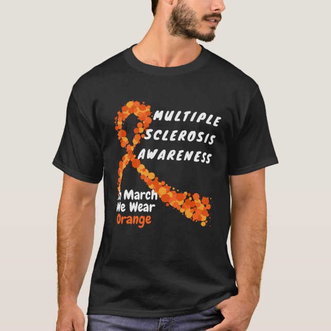 Camiseta Sclerose Múltipla do Coração Marcha de Conheciment (Frente)