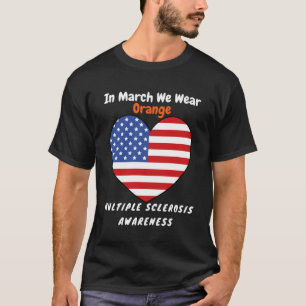 Camiseta Sclerose Múltipla do Coração Marcha de Conheciment