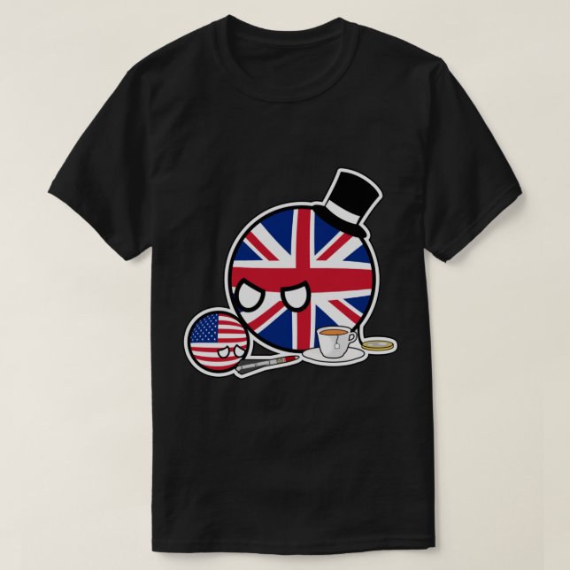 Camiseta Scolding UKball USAball Polandball Countryball (Frente do Design)