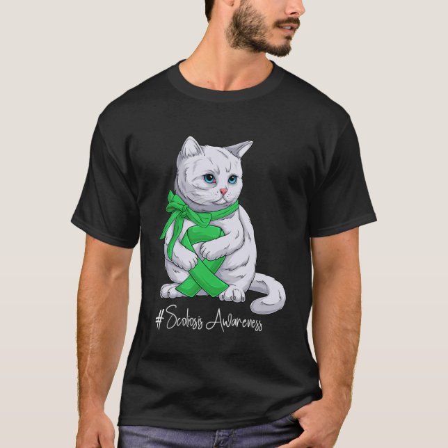 Camiseta Scoliose Sensibilização Mês Fita Verde (Frente)