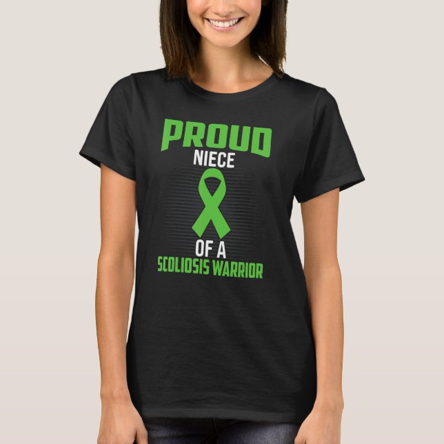 Camiseta Scoliosis  Back Spinal Injury Warrior's Niece Scol (Frente)