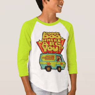 Camiseta Scooby-Doo   "onde está você?" Desenhos animados