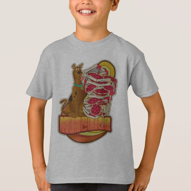 Camiseta Scooby-Doo | Pilha de pizza "Munchies" (Frente)