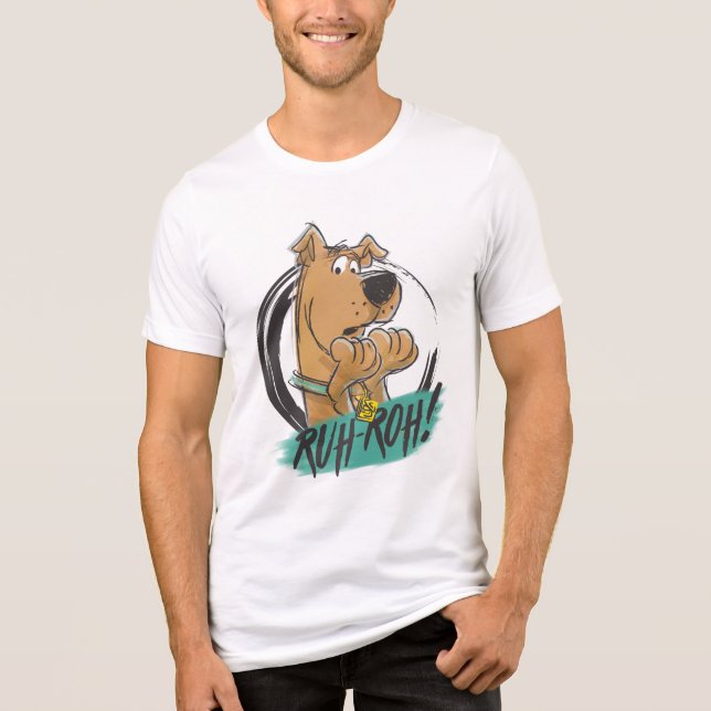 Camiseta Scooby-Doo "Ruh Roh!" Desenho do Marcador (Frente)