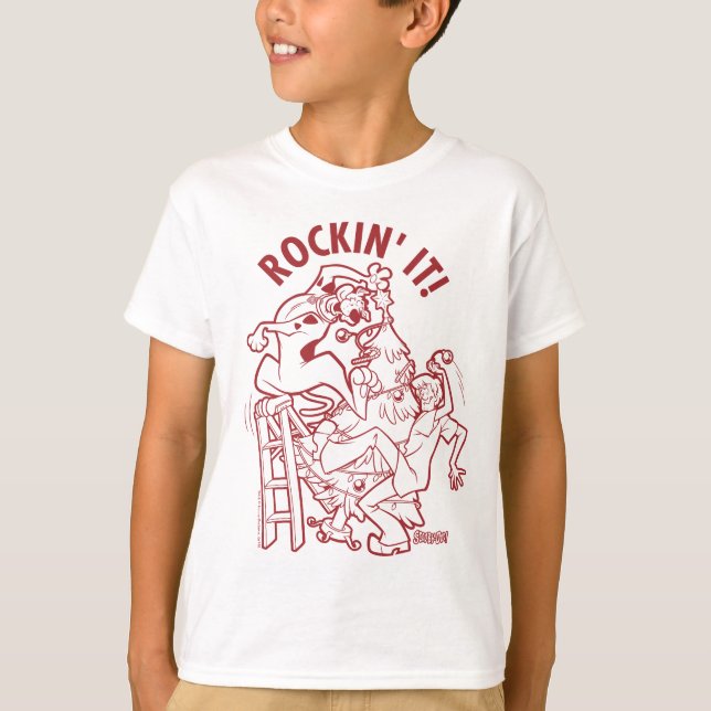 Camiseta Scooby-Doo & Shaggy Rockin' É 'Rodar A Árvore (Frente)