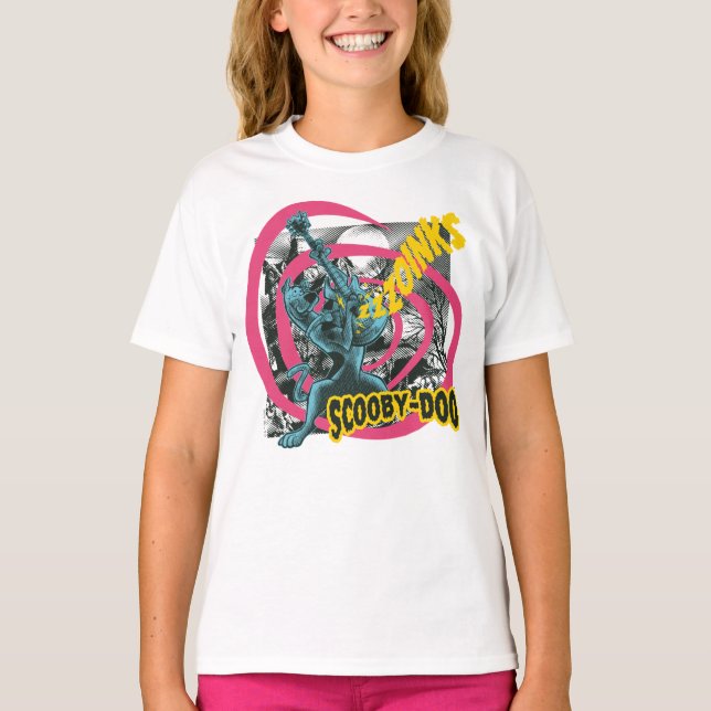 Camiseta Scooby-Doo Zoinks Punk Guitar Graphic (Frente)