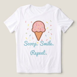 Camiseta Scoop. Sorria. Repita. - Cone de Sorvete