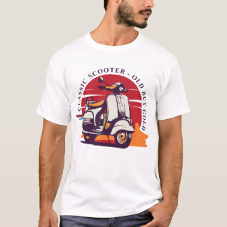 Camiseta Scooter Clássico Velho Mas Ouro