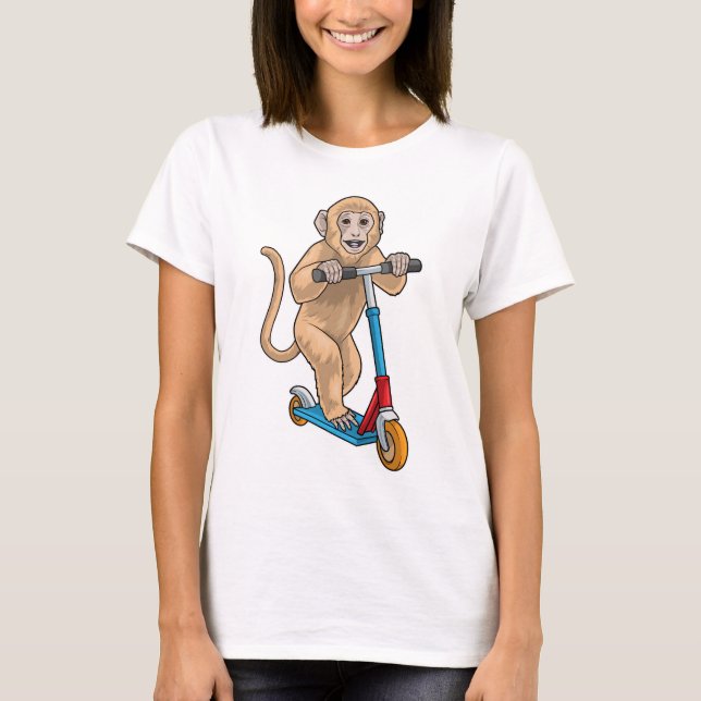 Camiseta Scooter de chute de macaco (Frente)