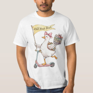 Camiseta Scooter de Ganso Bobo Personalizável de Volta às A