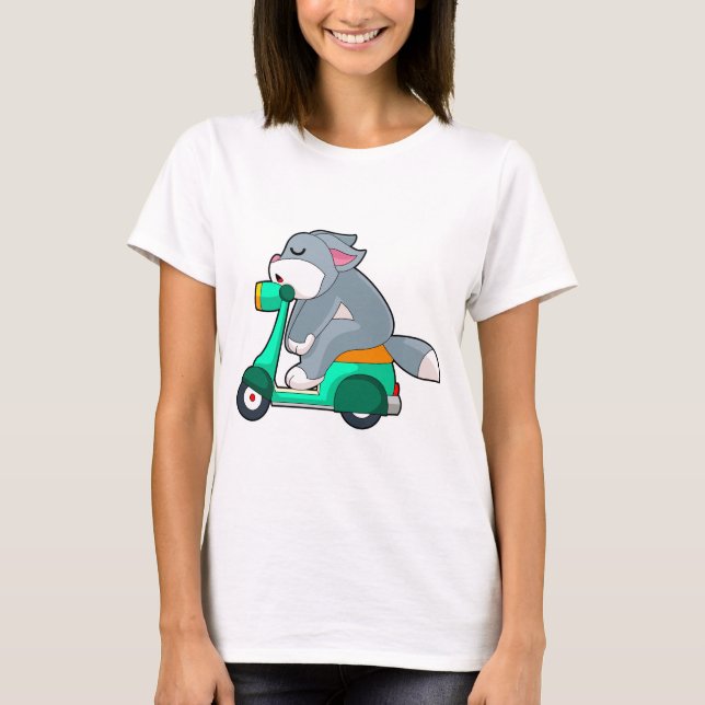 Camiseta Scooter de gato (Frente)