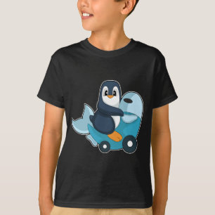 Camiseta Scooter de Peixe de Pinguim