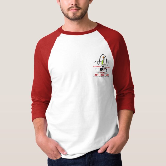 Camiseta ScooterGuy 3/4 de Capa T (Frente)