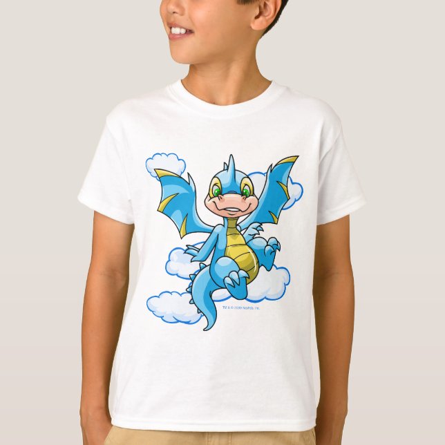 Camiseta Scorchio azul com sua cabeça nas nuvens (Frente)