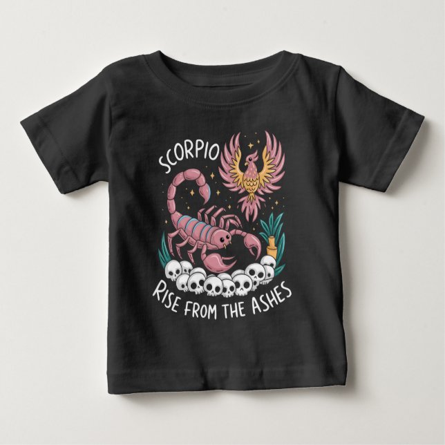 Camiseta Scorpio Ascensão: Fênix do Zodiac (Frente)