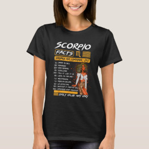 Camiseta Scorpio Birthday Melanin Afro Queen For Black Wom