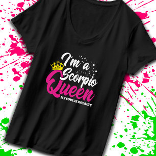 Camiseta Scorpio Birthday Rainha outubro Zodiac