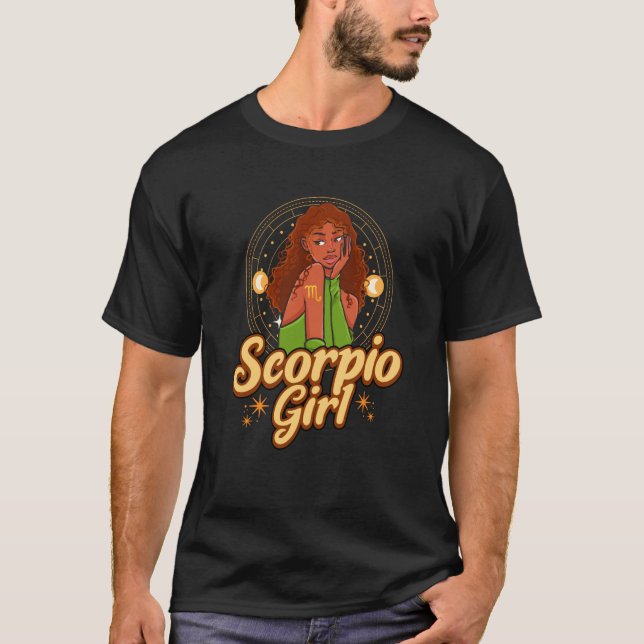 Camiseta Scorpio Girl Astrology Astrologer Zodiac Sign Horo (Frente)