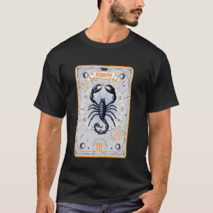 Camiseta Scorpio Horoscope Tarot Card Símbolo Zodilatador C