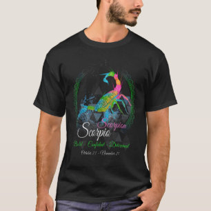 Camiseta Scorpio Retro Sunset - Sinal de Zodíaco Aniversári