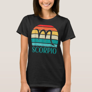 Camiseta Scorpio Retro Sunset - Sinal Zodiodítico Aniversár