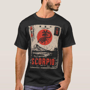 Camiseta Scorpio Zodiac   Escorpião Sol Vermelho