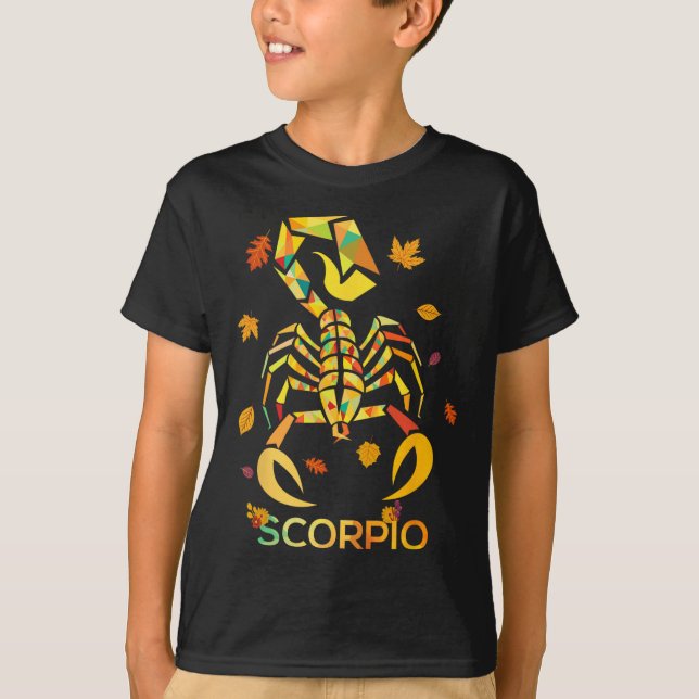 Camiseta Scorpio Zodiac Fall Scorpion Aniversário (Frente)