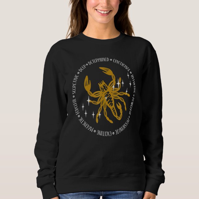 Camiseta Scorpio Zodiac Sign Good Qualities (Frente)
