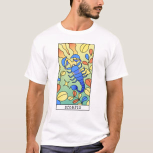 Camiseta Scorpio Zodiac - Sinal Abstrato Art Vintage