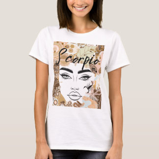 Camiseta Scorpio Zodiac Sinal Horoscópio Astrologia Feminin