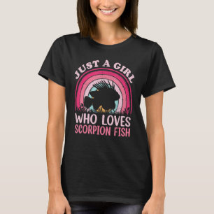 Camiseta Scorpion Fish Vintage Apenas Uma Menina Que Ama Sc
