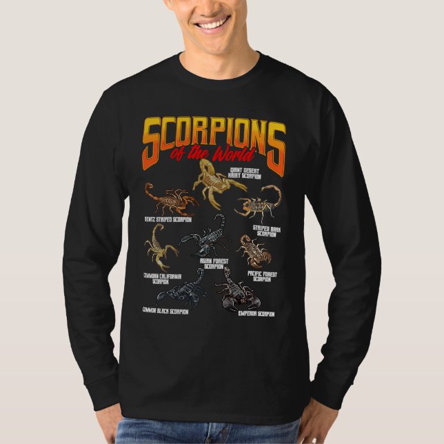 Camiseta Scorpions Animals of the World Arachnology Animal (Frente)
