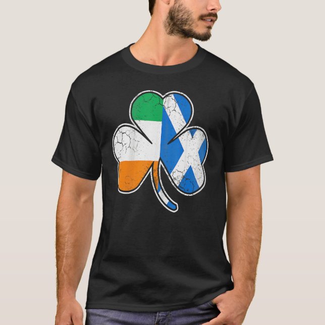 Camiseta Scotch Irish Shamrock Scottish St Patricks Day (Frente)