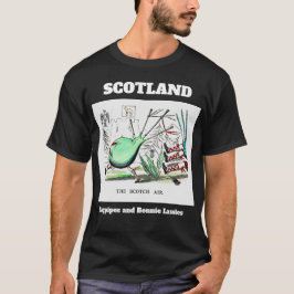 Camiseta Scotland Bagpipe e Bonnie Lassies