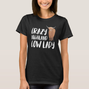 Camiseta Scotland Crazy Highland Cow Lady