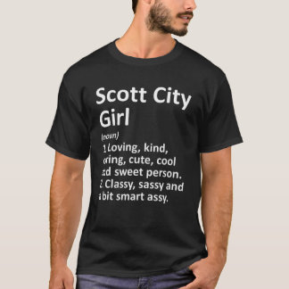 Camiseta SCOTT CITY GIRL KS KANSAS Funny City Home Roots Gi