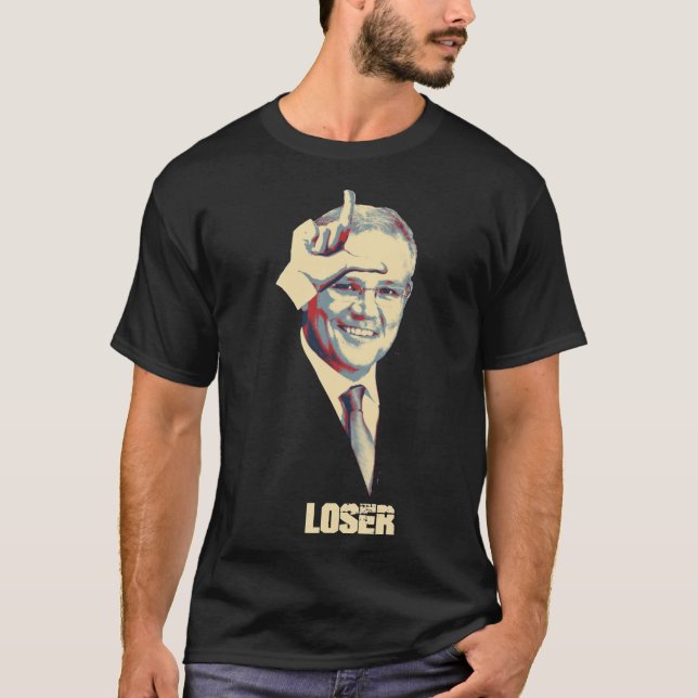 Camiseta Scott Morrison Loser.... é uma corrida! T-S clássi (Frente)