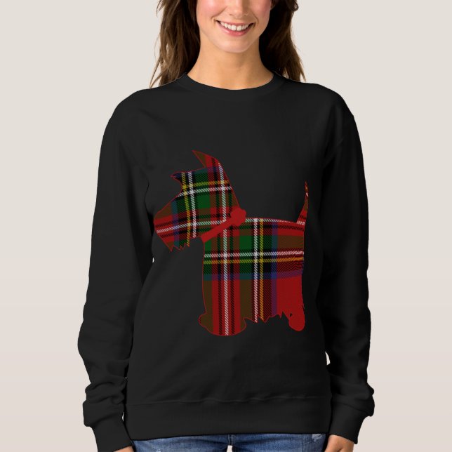 Camiseta Scottie Dog Scottish Terrier Royal Stewart Tartan (Frente)