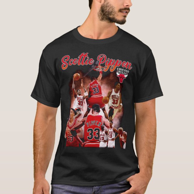 Camiseta Scottie Pippen Estilo Vintage (Frente)