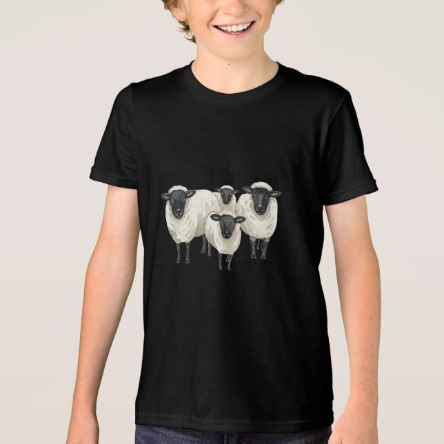 Camiseta Scottish Black Faced Sheep Tshirt (Frente)