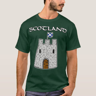 Camiseta Scottish Flag Castle Scotland Rua Andrews Day