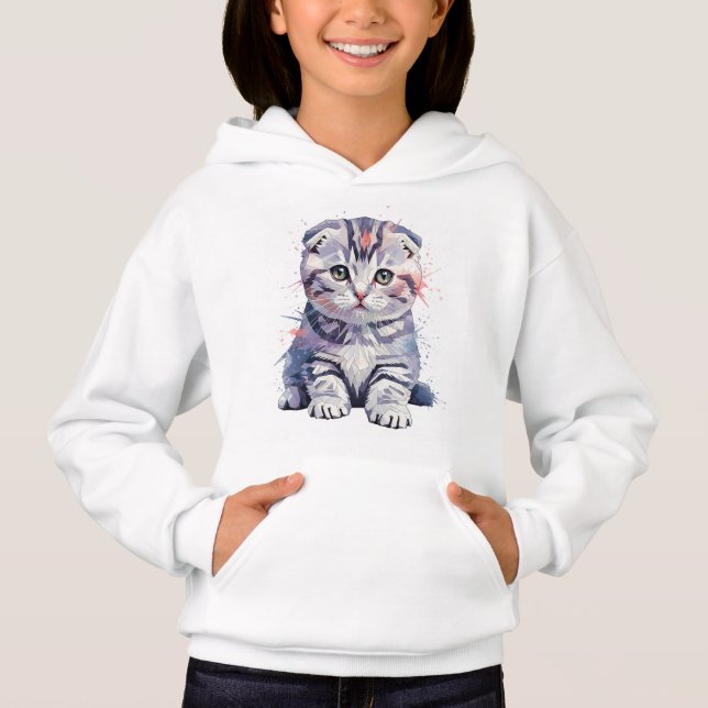 Camiseta Scottish Fold Kitten by Natasha Us (Frente)