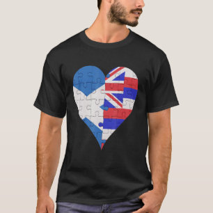 Camiseta Scottish Hawaiian Flag Heart