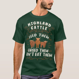 Camiseta Scottish Highland Cattle Cow Breeder Longhorn Farm