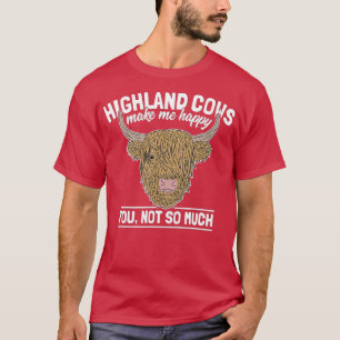 Camiseta Scottish Highland Cow Funny Farmer Dizendo Bovinos