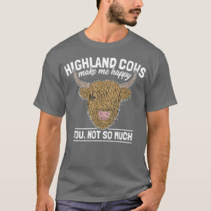 Camiseta Scottish Highland Cow Funny Farmer Dizendo Bovinos