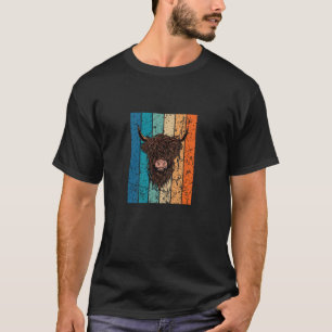 Camiseta Scottish Highland Cow Retro