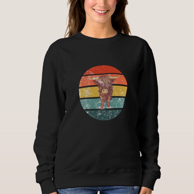 Camiseta Scottish Highland Cow Retro (Frente)