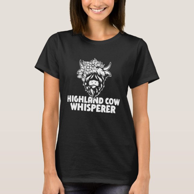 Camiseta Scottish  Highland Cow Whisperer (Frente)